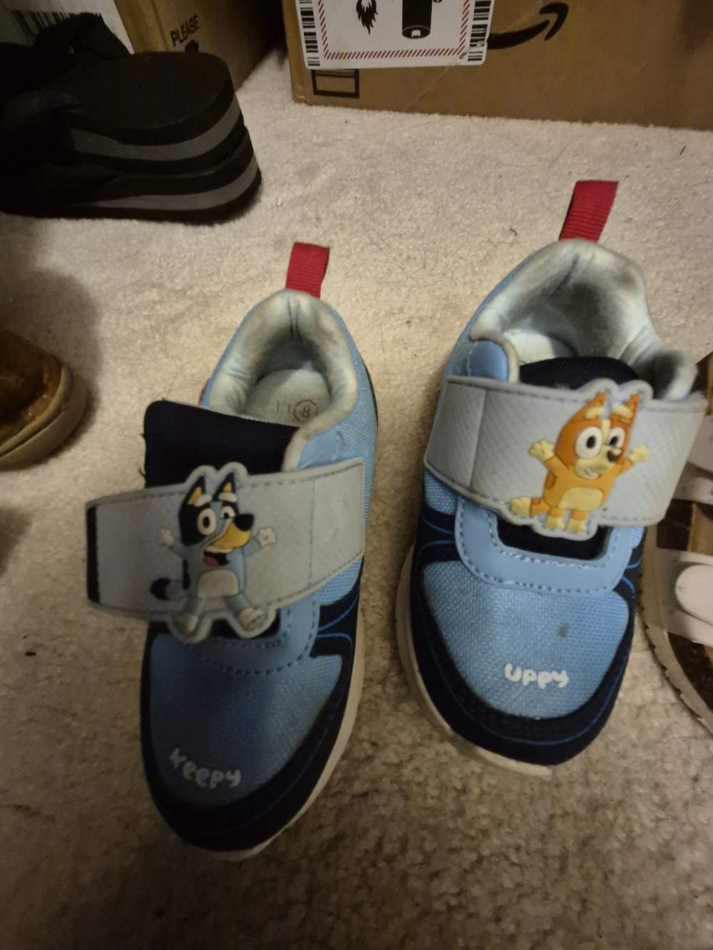 Bluey Kids' Light Blue Velcro Sneakers